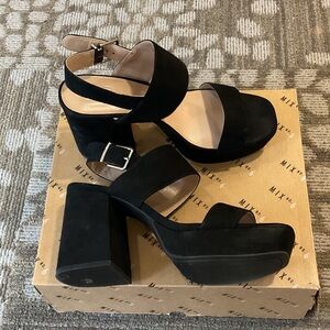 Mix No. 6 Black Platform Heels